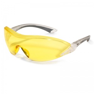 JSP Falcon Amber-Tinted Anti-Scratch/Fog Safety Glasses
