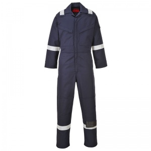 Portwest AF53 Araflame Navy Flame-Resistant Coveralls with Knee Pad Pockets