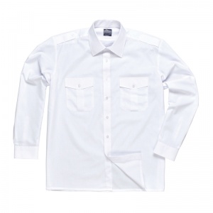 Portwest S102 Long Sleeve White Pilot Shirt