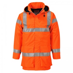Portwest S774 Orange Bizflame Rain PPE High-Vis Lightweight Jacket