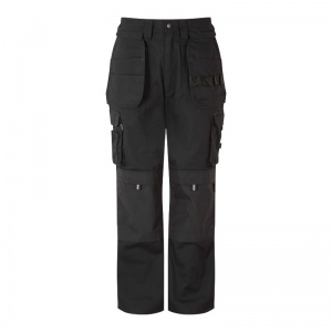 TuffStuff 700 Extreme Triple-Stitched Black Trade Work Trousers with Knee Pad Pockets (Long)