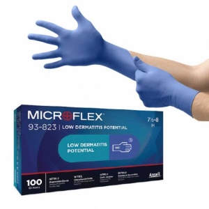 Ansell Microflex 93-823 Disposable Accelerator-Free Nitrile Gloves