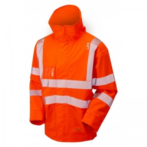 Leo Workwear J05 Dartmoor EcoViz Waterproof Hi-Vis Orange Jacket