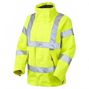 Leo Workwear EcoViz JL04 Rosemoor Women's Breathable Waterproof Hi-Vis Yellow Jacket