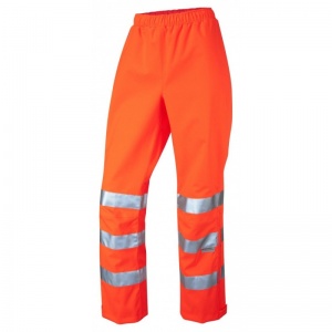 Leo Workwear EcoViz LL02 Hannaford Women's Hi-Vis Breathable Orange Overtrousers
