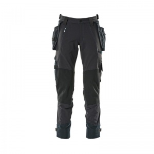 Mascot Advanced Stretch Work Trousers with Holster and Knee Pad Pockets (Navy)