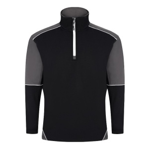 Orn Workwear Fireback Quarter-Zip Work Sweatshirt (Black/Graphite)