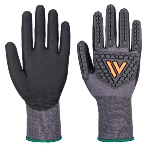 Portwest A715 Palm-Coated Impact Grip Gloves (Black)