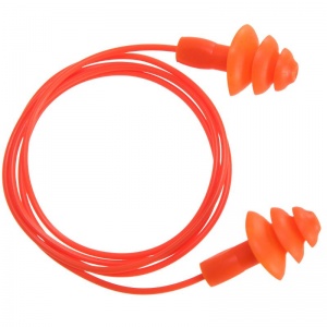 Portwest EP04 Reusable Corded TPR Orange Ear Plugs (50 Pairs)