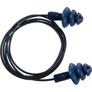 Portwest EP07 Detectable Blue TPR Corded Ear Plugs (50 Pairs)