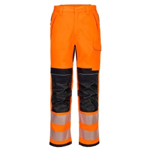 Portwest FR414 PW3 Flame Resistant HVO Work Trousers (Orange/Black)