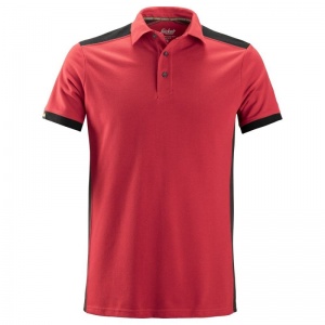 Snickers 2715 AllRoundWork Red and Black Polo Shirt
