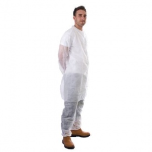 Supertouch Disposable Non-Woven Coat (Pack of 50)