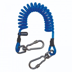Tool@rrest 2m Heavy Duty Coil Lanyard with Carabiners