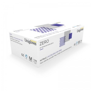 Unigloves Zero Nitrile GM005 Accelerator-Free Disposable Gloves