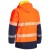 Bisley Hi-Vis Waterproof Ripstop Fleece-Lined Work Jacket (Orange/Navy)