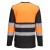 Portwest PW312 Hi-Vis Reflective Long-Sleeve Cotton Comfort T-Shirt (Orange/Black)