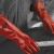 Polyco Polychem Heavyweight Chemical-Resistant Red PVC Gauntlets