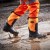 V12 Footwear V2110 Groundworker Black/Orange Vegan Safety Wellington Boots