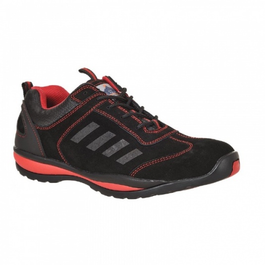 Portwest FW34 Steelite Lusum Safety Trainers S1P HRO (Red) 
