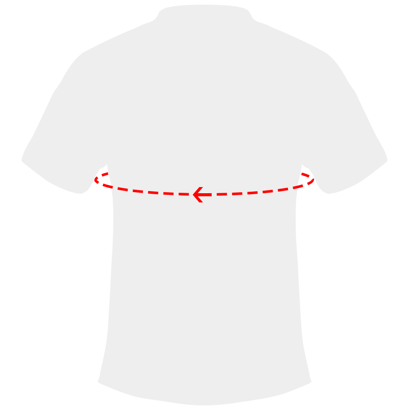 Shirt measurement guide image
