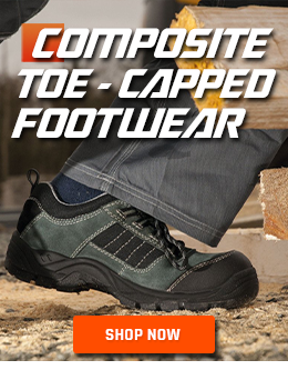 Footwear with lightweight composite toe caps