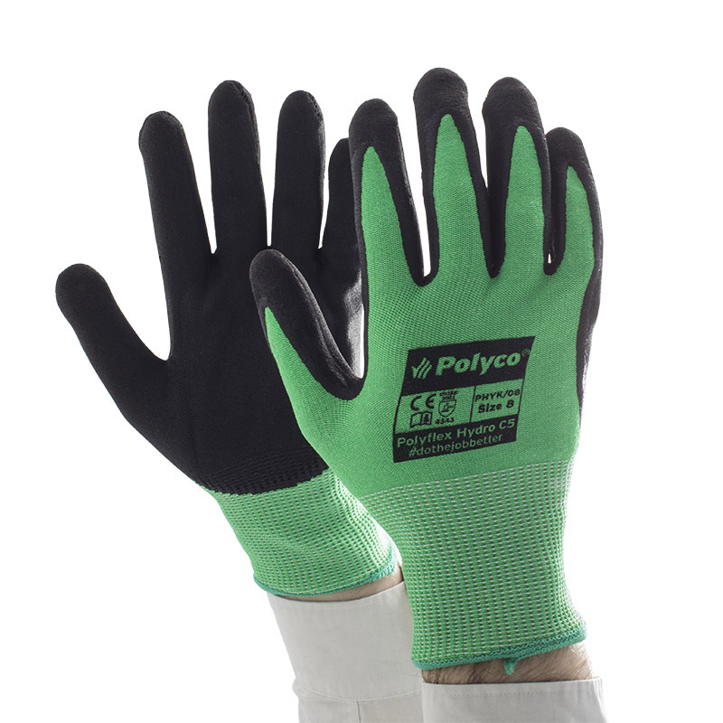 Polyco Polyflex Hydro C5 PHYK Cut Resistant Gloves 
