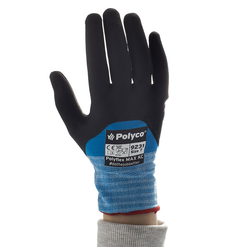 Polyco Polyflex MAX KC 3/4-Coated Nitrile Gloves 923