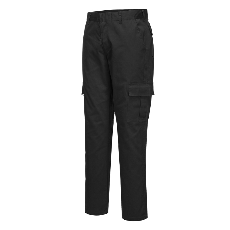 Portwest C711 Black Slim Fit Combat Trousers