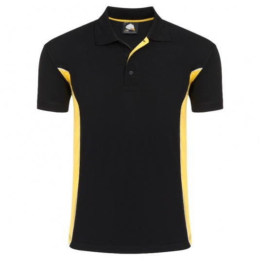 Orn Clothing 1180 Silverswift Two Tone Polo Shirt (Black/Yellow)