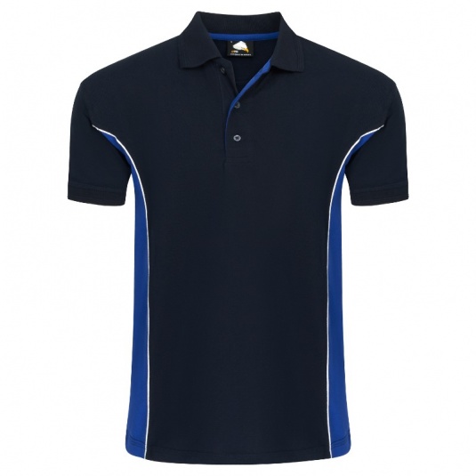 Orn Clothing 1180 Silverswift Two Tone Polo Shirt (Navy/Royal Blue)