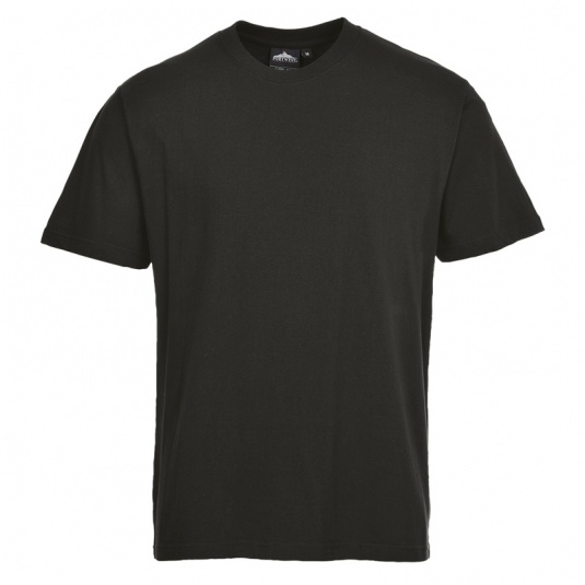 Portwest B195 Black Cotton Work T-Shirts (Pack of 12)