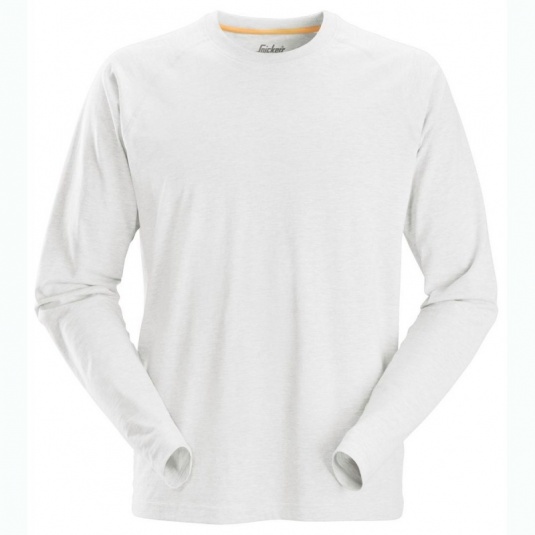Snickers 2410 AllRoundWork White Long Sleeved T-Shirt