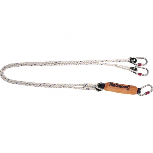 Delta Plus AN211200CCC 2m Double Rope Lanyard with Energy Absorber