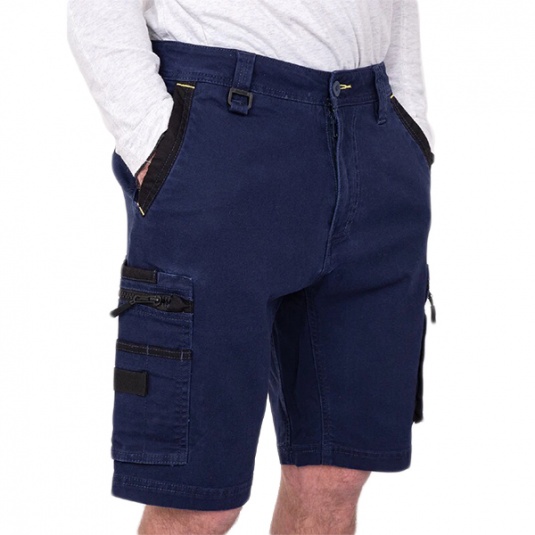 Short Cargo Homme Extensible - Taille élastiquée, Coton - Tailles 28 à 44 - Neuf Avec étiquettes