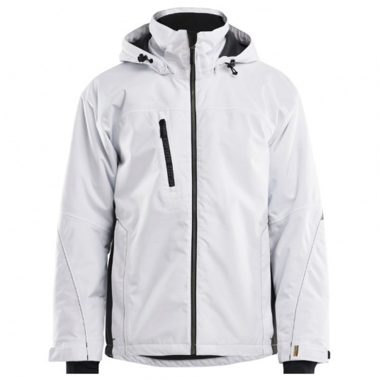 Blakader Workwear Men's Lightweight Wind and Waterproof Work Jacket (White/Dark Grey)