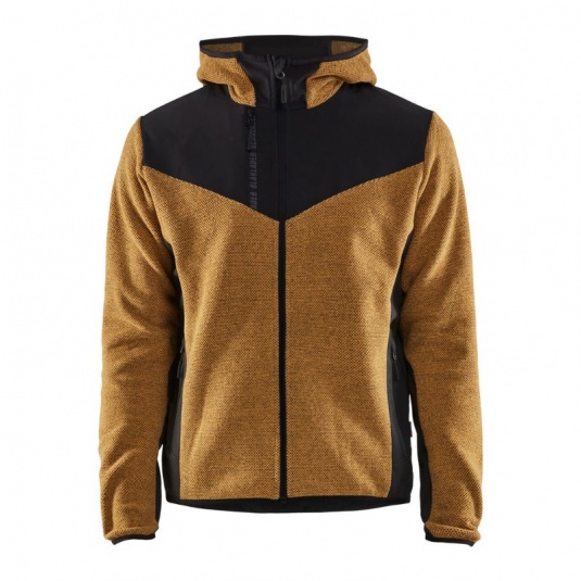 Blaklader Workwear 5940 Men's Knitted Warm Work Jacket (Honey Gold/Black)