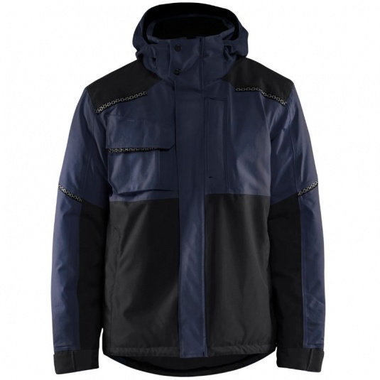 Blaklader Workwear Reflective Men's Winter Work Jacket (Dark Navy/Black)
