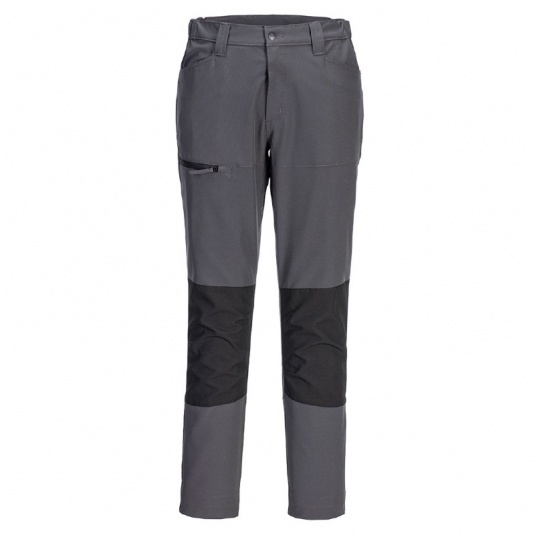 Portwest CD886 WX2 Eco Active 4-Way Stretch Slim-Fit Work Trousers (Metal Grey)