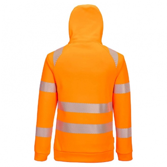 Portwest DX482 Hi-Vis Fleece Zip Hoodie - Workwear.co.uk