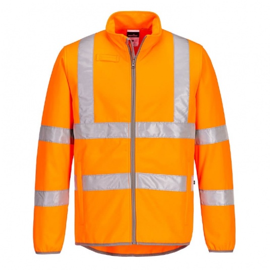 Portwest EC24 Eco-Conscious Fleece-Lined Hi-Vis Softshell Jacket (Orange)