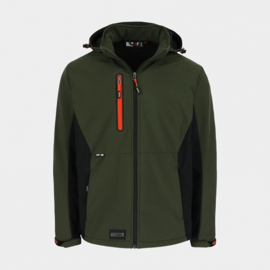 Herock Trystan Khaki Softshell Work Jacket - Workwear.co.uk