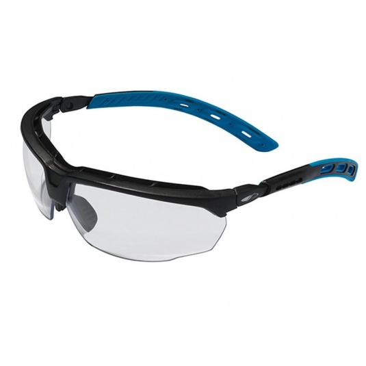 JSP Master Blue Temples Clear Lens Safety Glasses