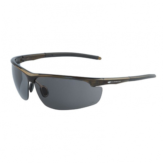 JSP Leone Brown Frame Smoke-Tinted Safety Glasses