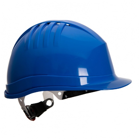 Portwest PS62 Expertline Industrial Ventilated Work Safety Helmet with Wheel Ratchet (Royal Blue)
