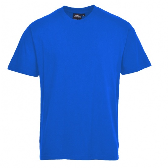 Portwest B195 Blue Cotton Work TShirt Workwear.co.uk