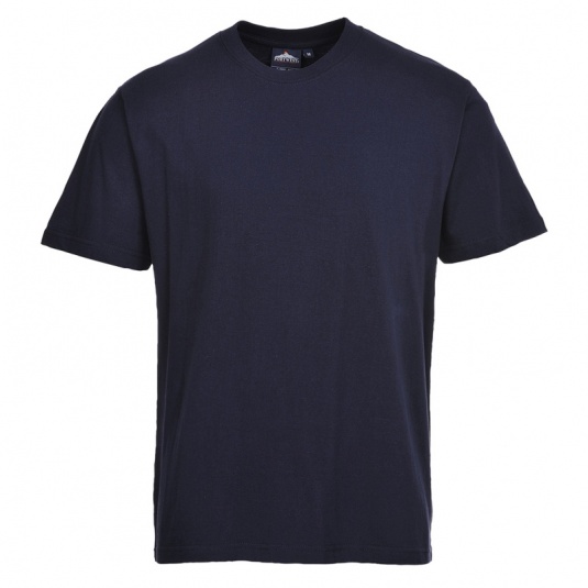 Portwest B195 Navy Cotton Work T-Shirt - Workwear.co.uk