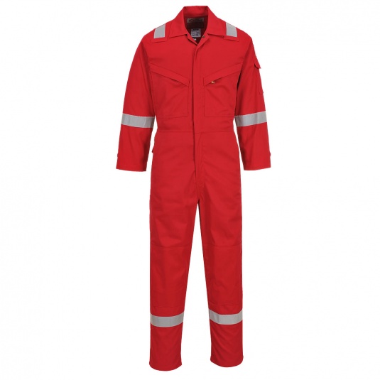 Portwest FR28 Bizflame Red Anti-Static Lightweight Work Coveralls