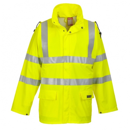 Portwest FR41 Yellow Sealtex Flame High-Vis Coat