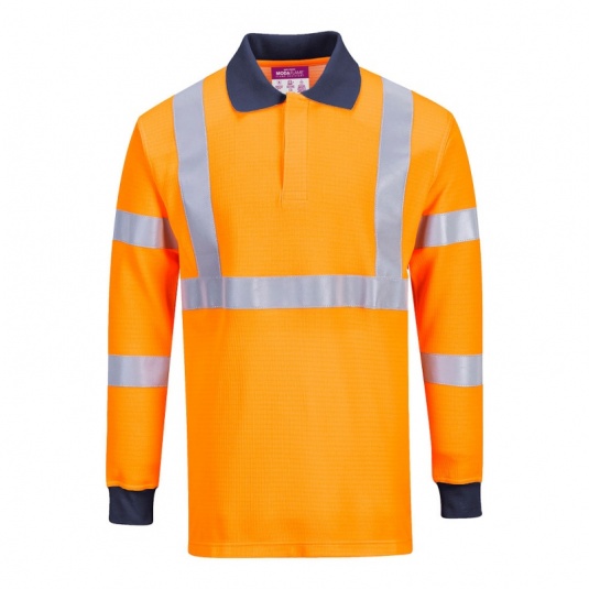 Portwest FR76 Flame Resistant High-Vis Polo Shirt